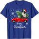 Red Truck Merry Christmas Tree Border Collie Dog Christmas T-Shirt - T-Shirt | Royal