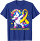 Childhood Cancer Awareness Unicorn Kids Girls T-Shirt - T-Shirt | Royal
