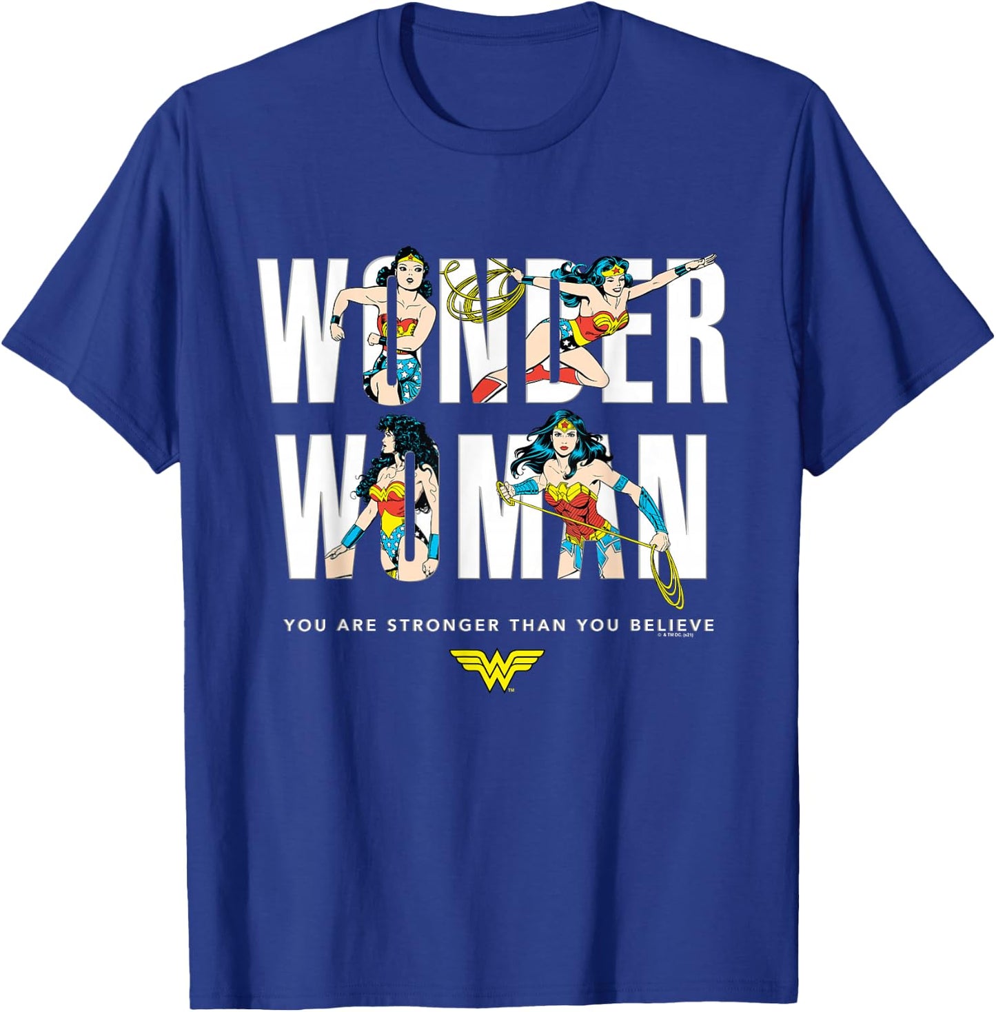 Wonder Woman 80th Stronger Than You Believe T-Shirt - T-Shirt | Royal