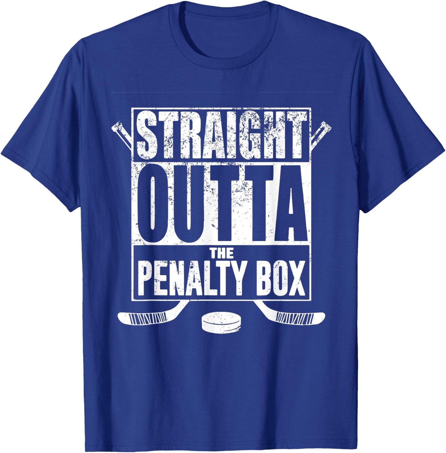 Straight Outta The Penalty Box Hockey Player Gift Hockey T-Shirt - T-Shirt | Royal