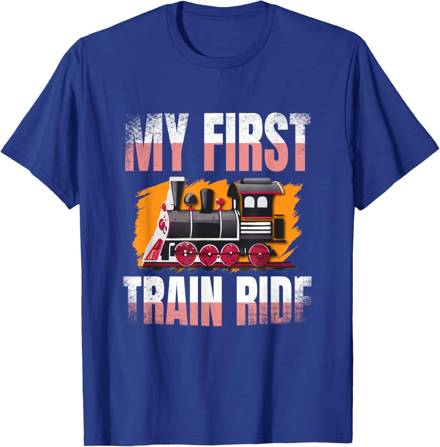 My first train ride my 1st ride - Kids Train Ride Lovers T-Shirt - T-Shirt | Royal