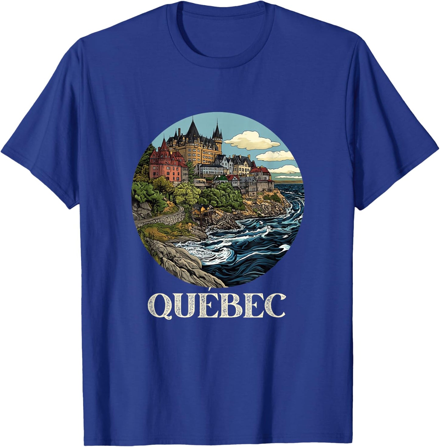 Retro Quebec Souvenir Canada Souvenir / Quebec T-Shirt - T-Shirt | Royal