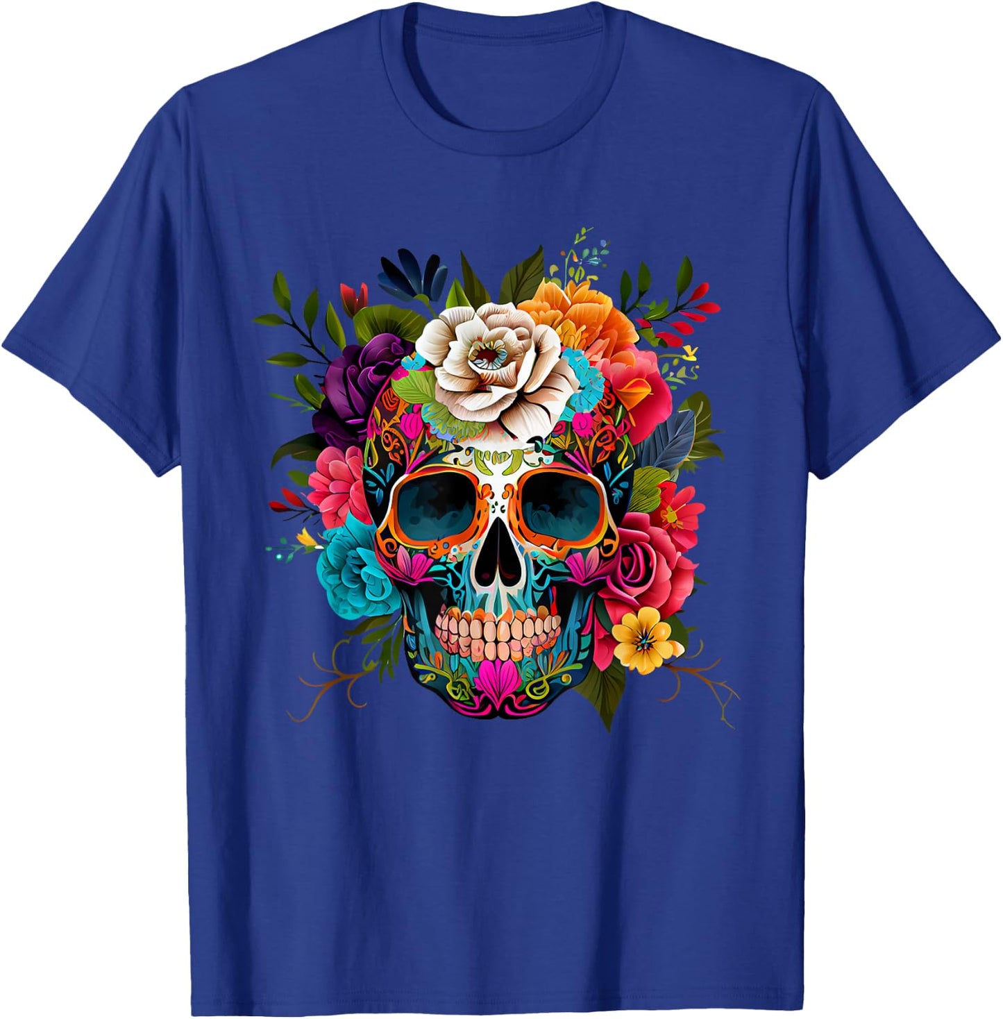 Dia De Los Muertos Deko Mexikanischer Kopf Sugar Skull T-Shirt - T-Shirt | Royal