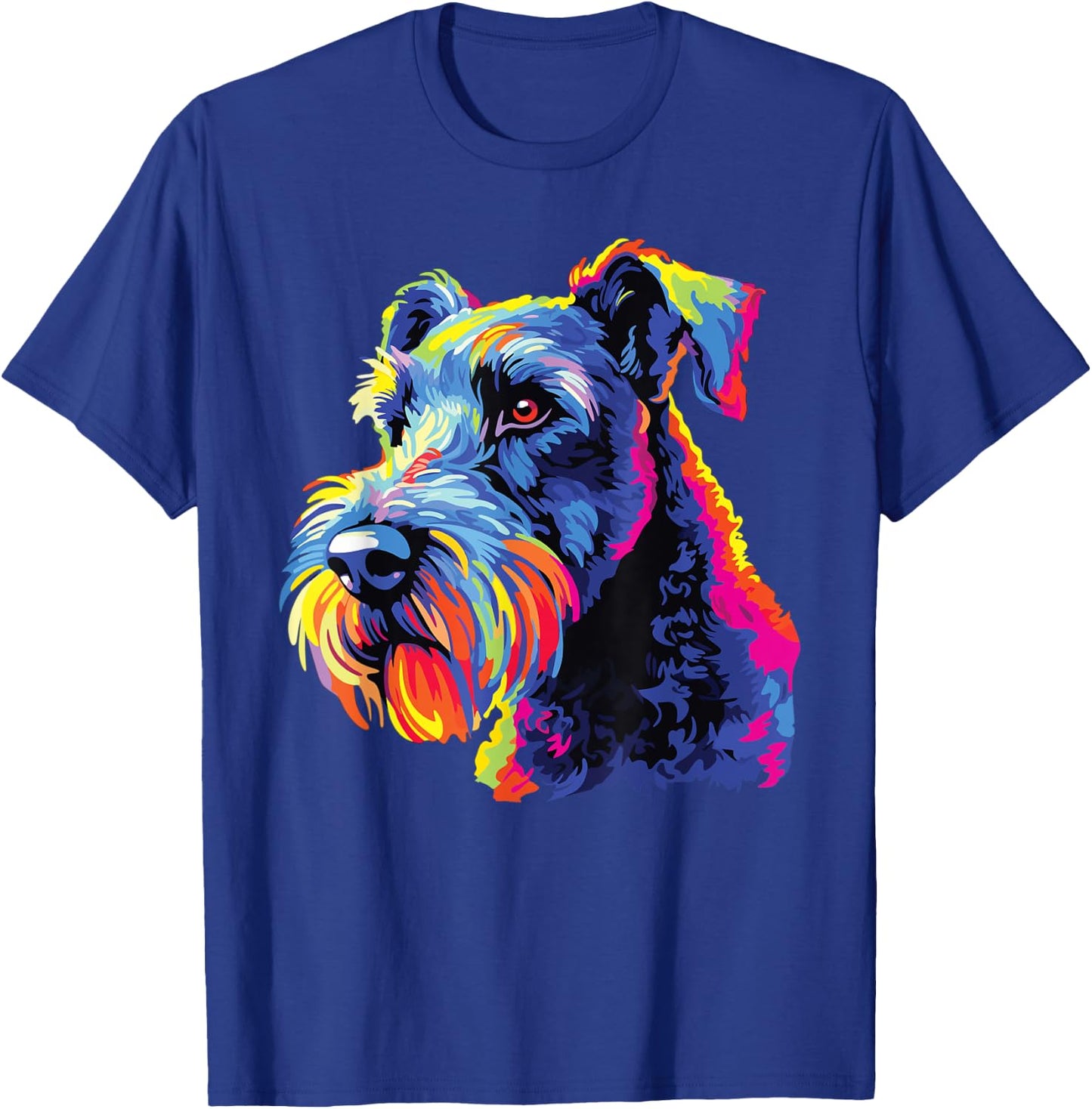 Watercolor Colorful Kerry Blue Terrier Dogs T-Shirt - T-Shirt | Royal