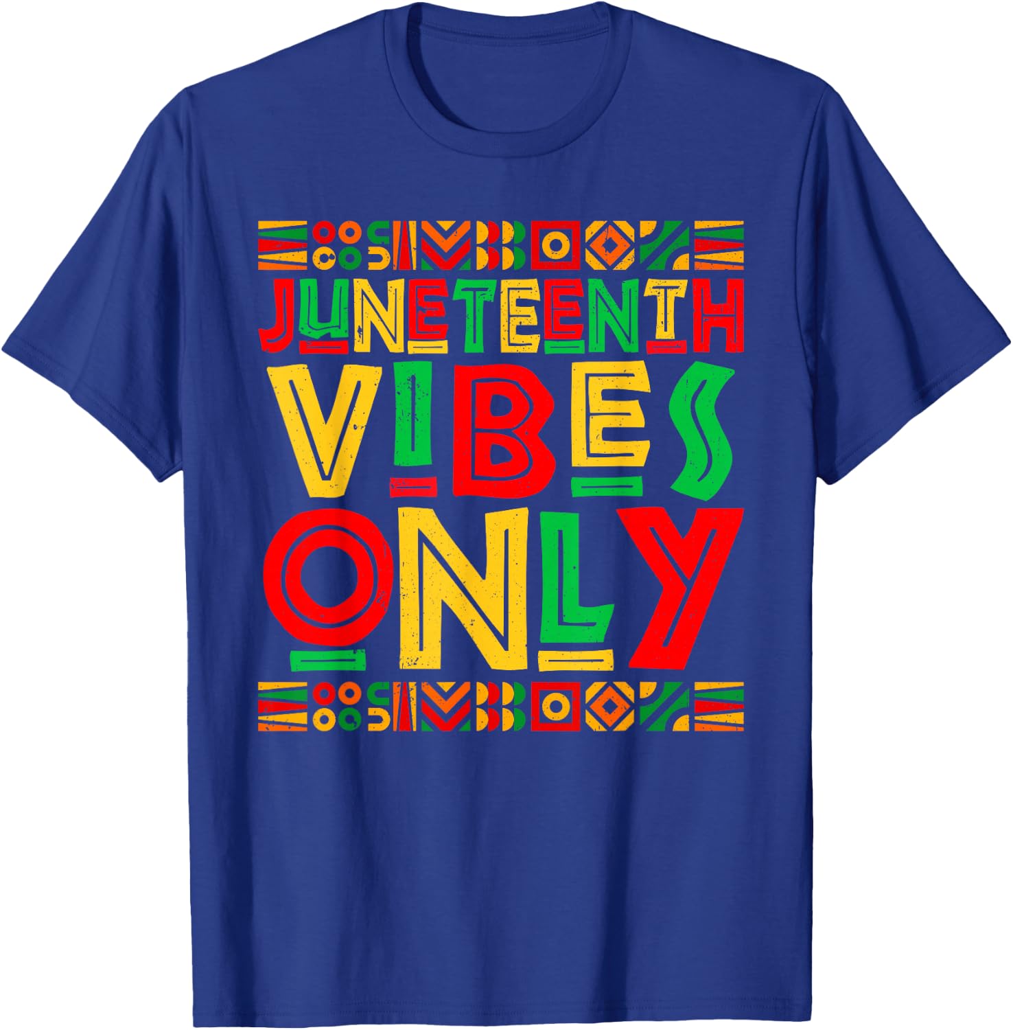 Juneteenth Vibes Only 1865 Retro African Pride Men T-Shirt - T-Shirt | Royal