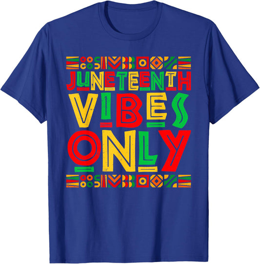 Juneteenth Vibes Only 1865 Retro African Pride Men T-Shirt - T-Shirt | Royal