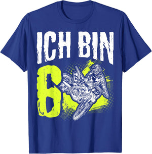 ICH BIN 6. Geburtstag Motocross Geschenk T-Shirt - T-Shirt | Royal