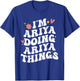 I'm Ariya Doing Ariya Things Retro Groovy Personalized T-Shirt - T-Shirt | Royal