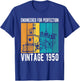 Engineered For Perfection Vintage 1950 Birthday Train T-Shirt - T-Shirt | Royal