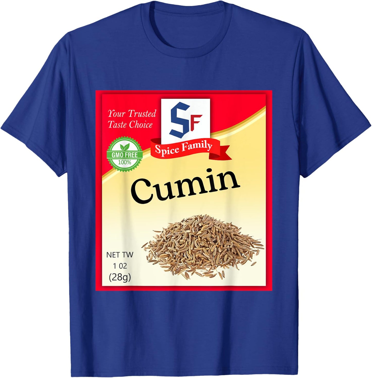 Cumin Condiment Costume Holiday Spice Costumes T-Shirt - T-Shirt | Royal