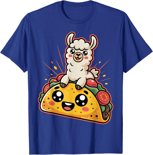 Cute Taco With Llama Vibes T-Shirt - T-Shirt | Royal