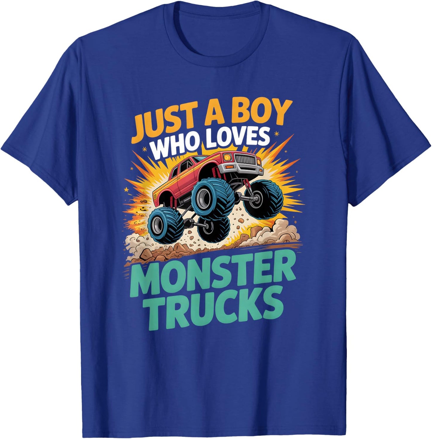 Boys Monster Truck T-Shirt - T-Shirt | Royal