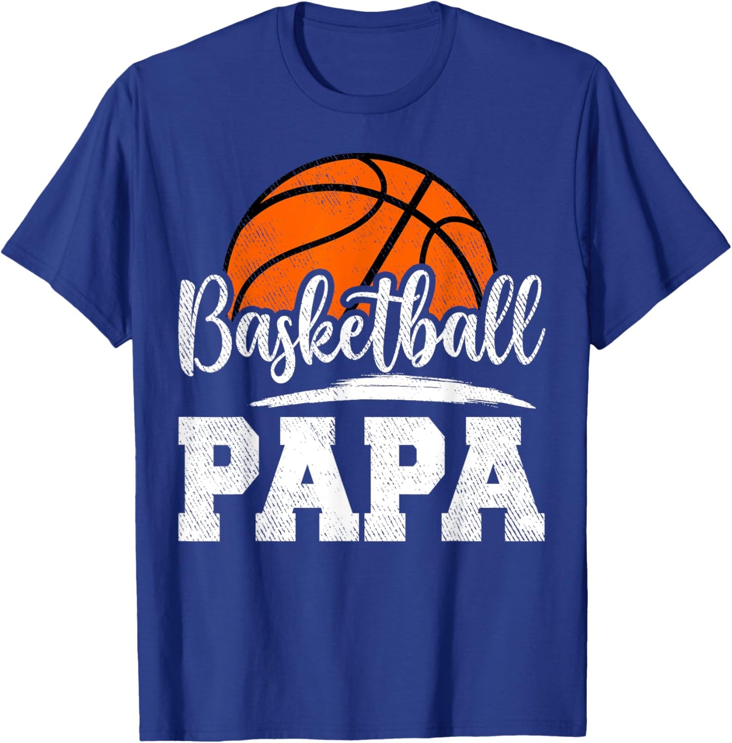 Basketball Papa Basketball Player Game Day Father's Day T-Shirt - T-Shirt | Royal