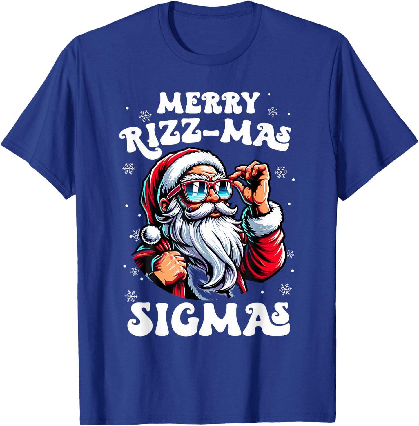 Merry Rizz Mas Sigmas Funny Gen Alpha X-Mas Santa Christmas T-Shirt - T-Shirt | Royal