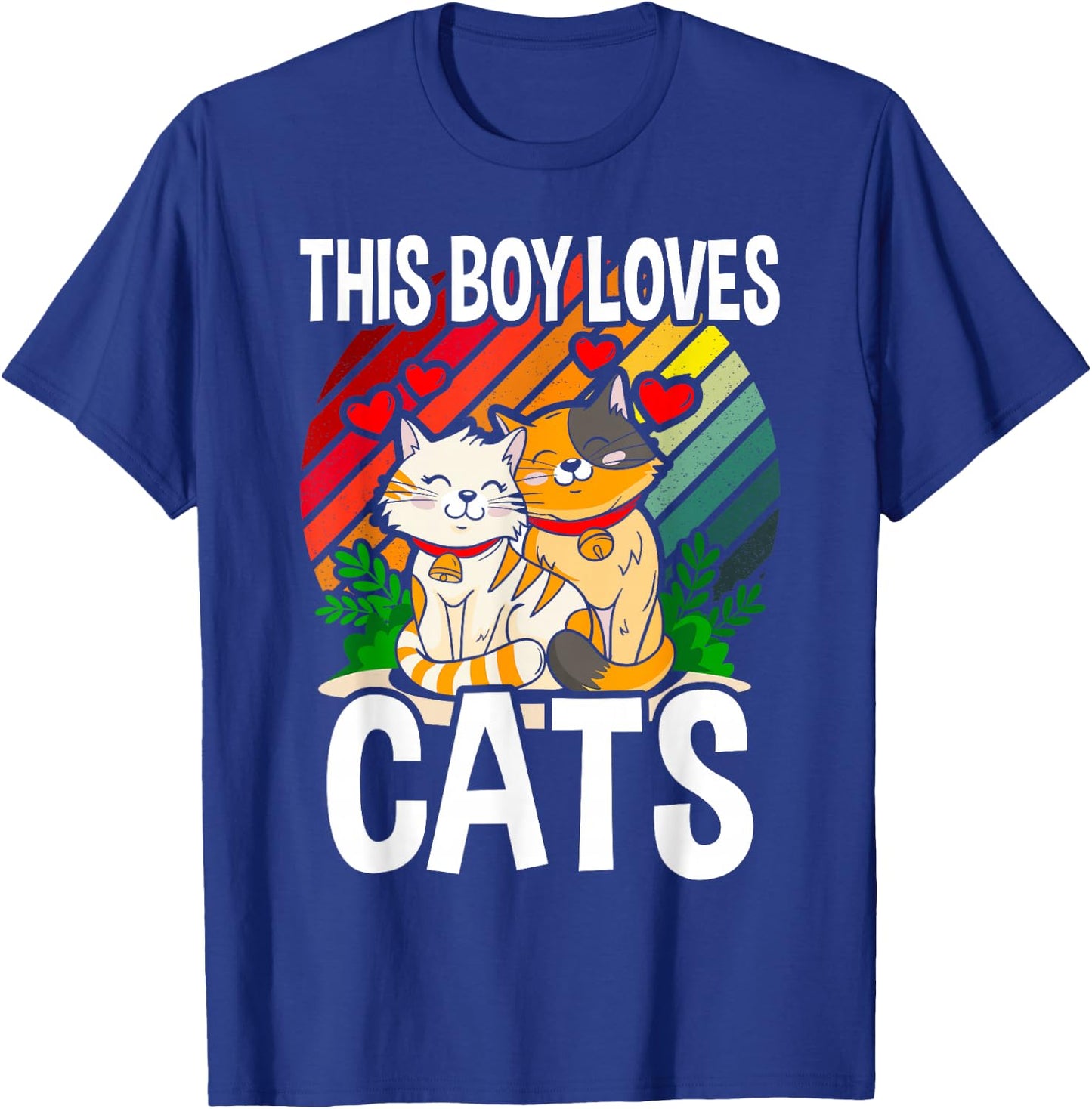 This Boy Loves Cats Boys Cat T-Shirt - T-Shirt | Royal