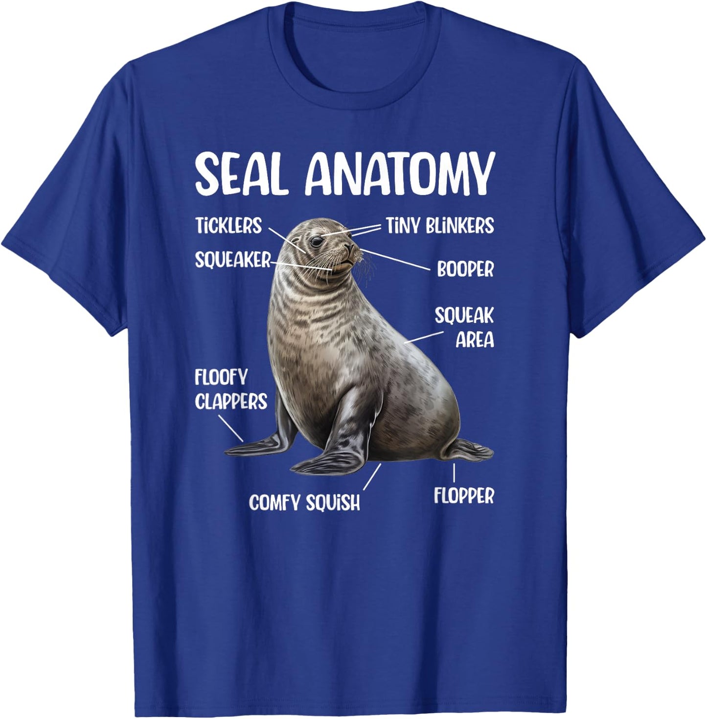 Seal Anatomy Seal Lover Funny Seal T-Shirt - T-Shirt | Royal