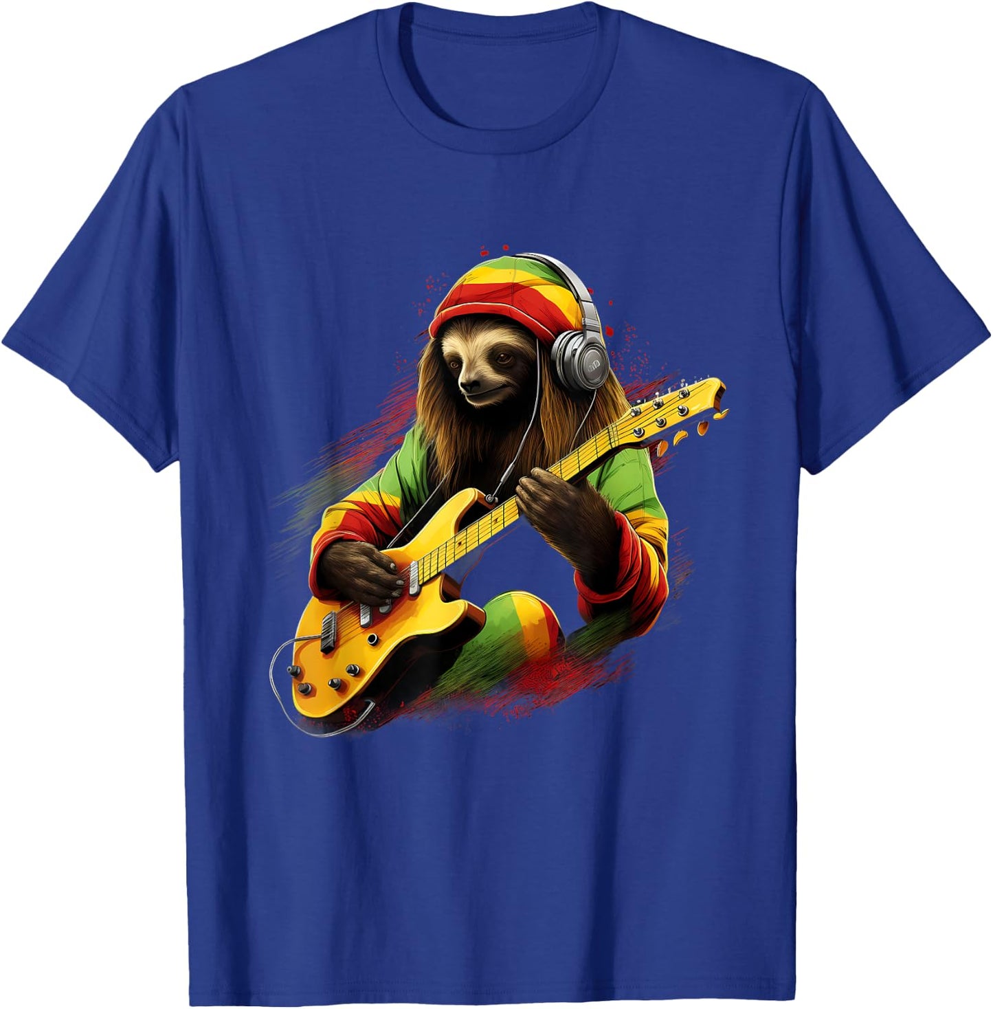 Reggae Music Jamaica Hippie Rastafari Rasta Reggae Sloth T-Shirt - T-Shirt | Royal