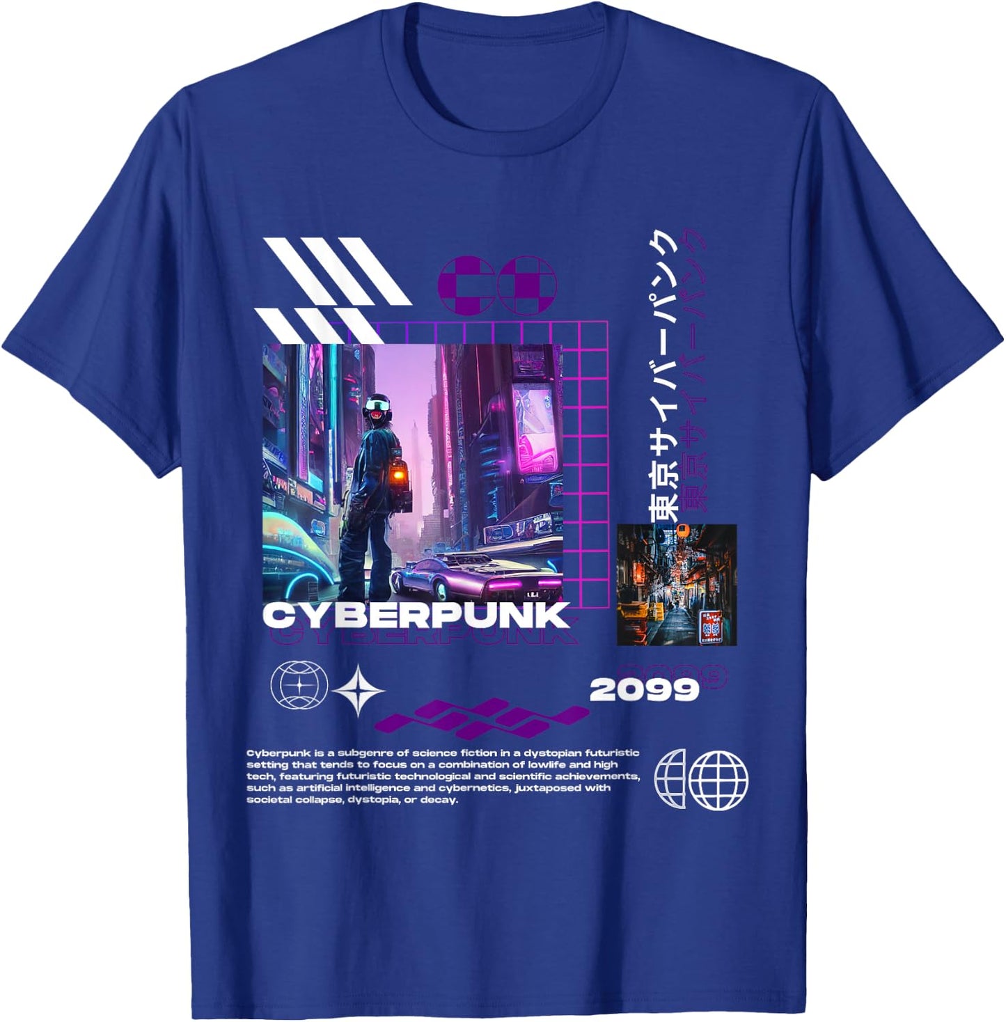 Tokyo Cyberpunk 2099 Urbane Stadtbild-Ästhetik T-Shirt - T-Shirt | Royal