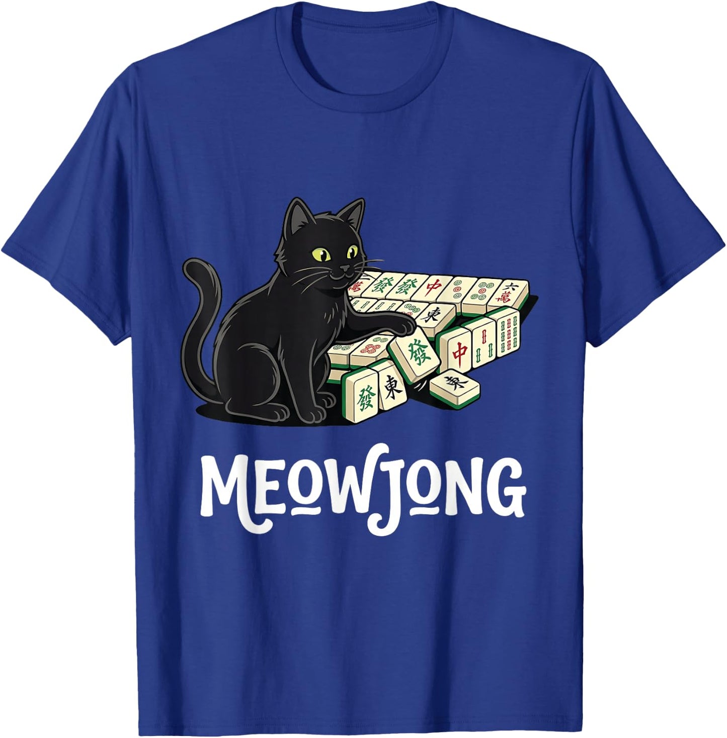 Mahjong Meow Cat Meowjong T-Shirt - T-Shirt | Royal