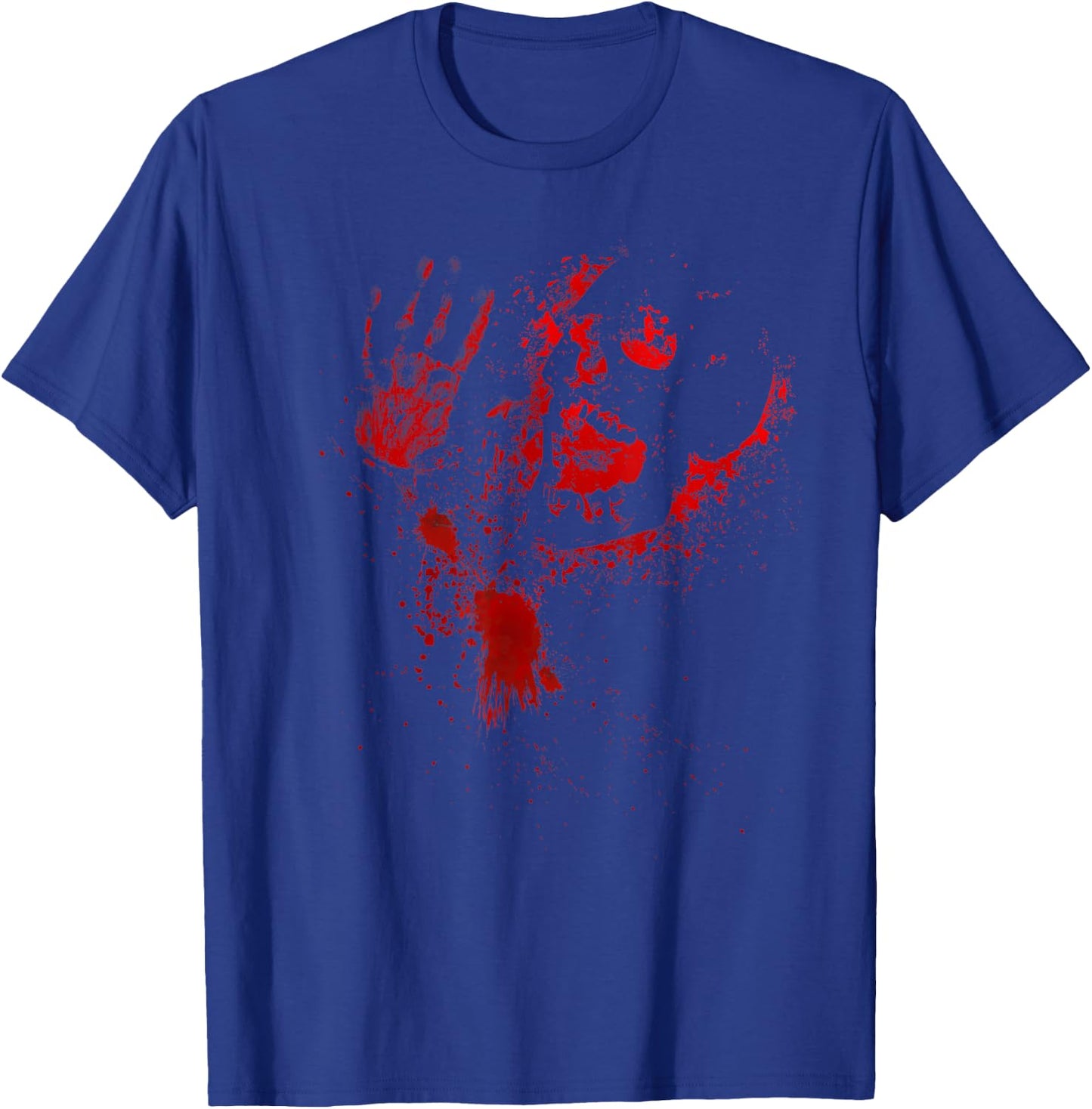 Bloody Skull blood Smeared costume blood splashes T-Shirt - T-Shirt | Royal