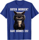 Guten Morgen Very Thin Ice Black Cat Morning Grump T-Shirt - T-Shirt | Royal
