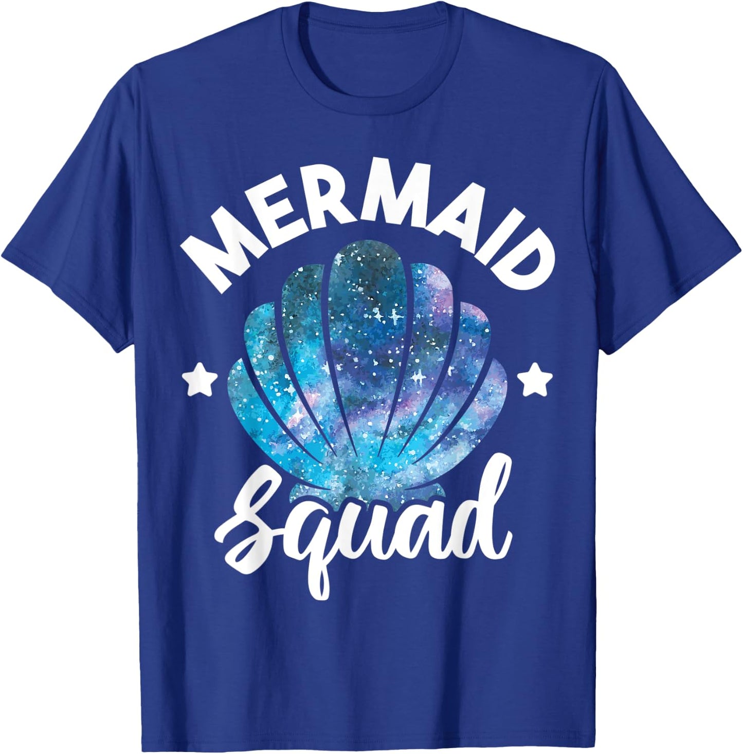 Cute Mermaid Squad Seashell Matching Mermaid Squad Party T-Shirt - T-Shirt | Royal