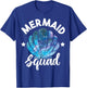 Cute Mermaid Squad Seashell Matching Mermaid Squad Party T-Shirt - T-Shirt | Royal