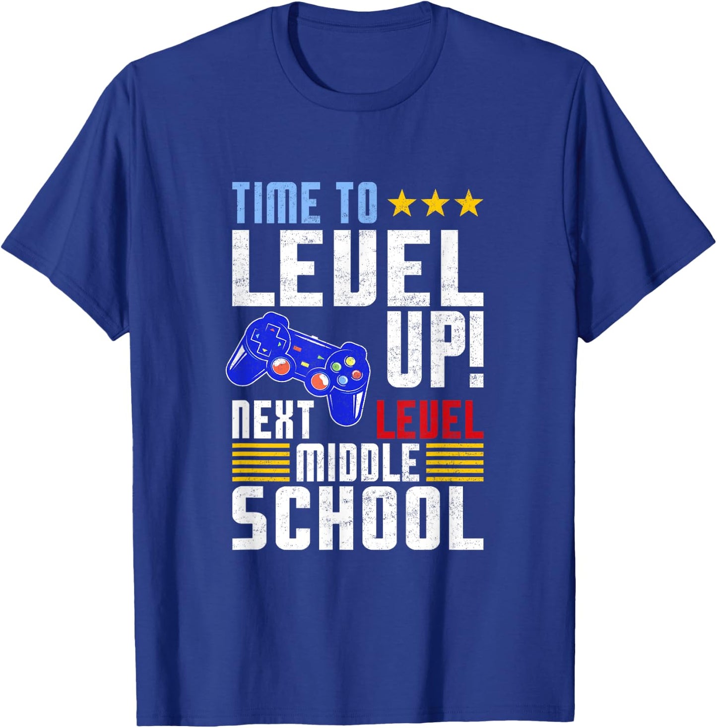 Time To Level Up Next Middle School Graduation Gamer Boys T-Shirt - T-Shirt | Royal