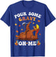 Pour Some Gravy On Me Button Up Groovy Thanksgiving Turkey T-Shirt - T-Shirt | Royal