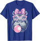 Hippo Wearing Glasses and Blowing Pink Bubble Gum T-Shirt - T-Shirt | Royal