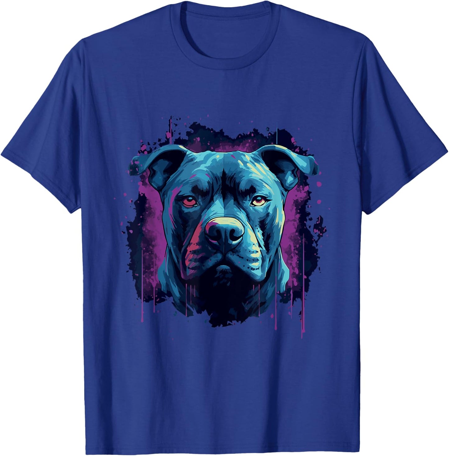 Pit Bull Dog Colorful Pitbull T-Shirt - T-Shirt | Royal