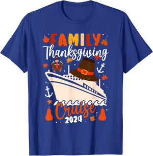 Family Thanksgiving Cruise 2024 Autumn Cruise Squad Matching T-Shirt - T-Shirt | Royal