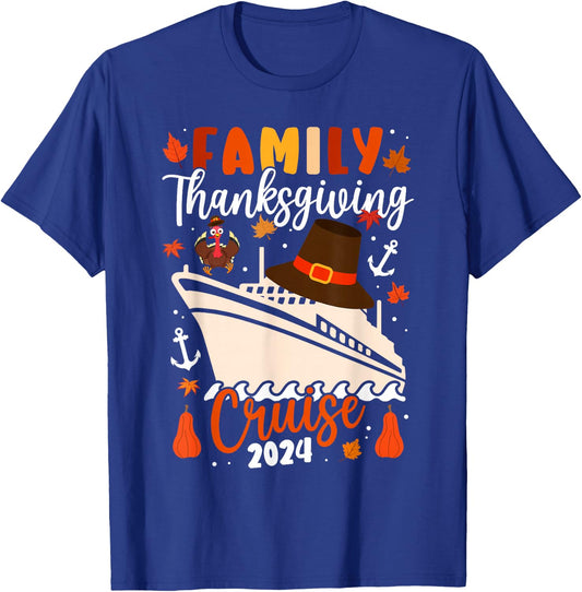 Family Thanksgiving Cruise 2024 Autumn Cruise Squad Matching T-Shirt - T-Shirt | Royal