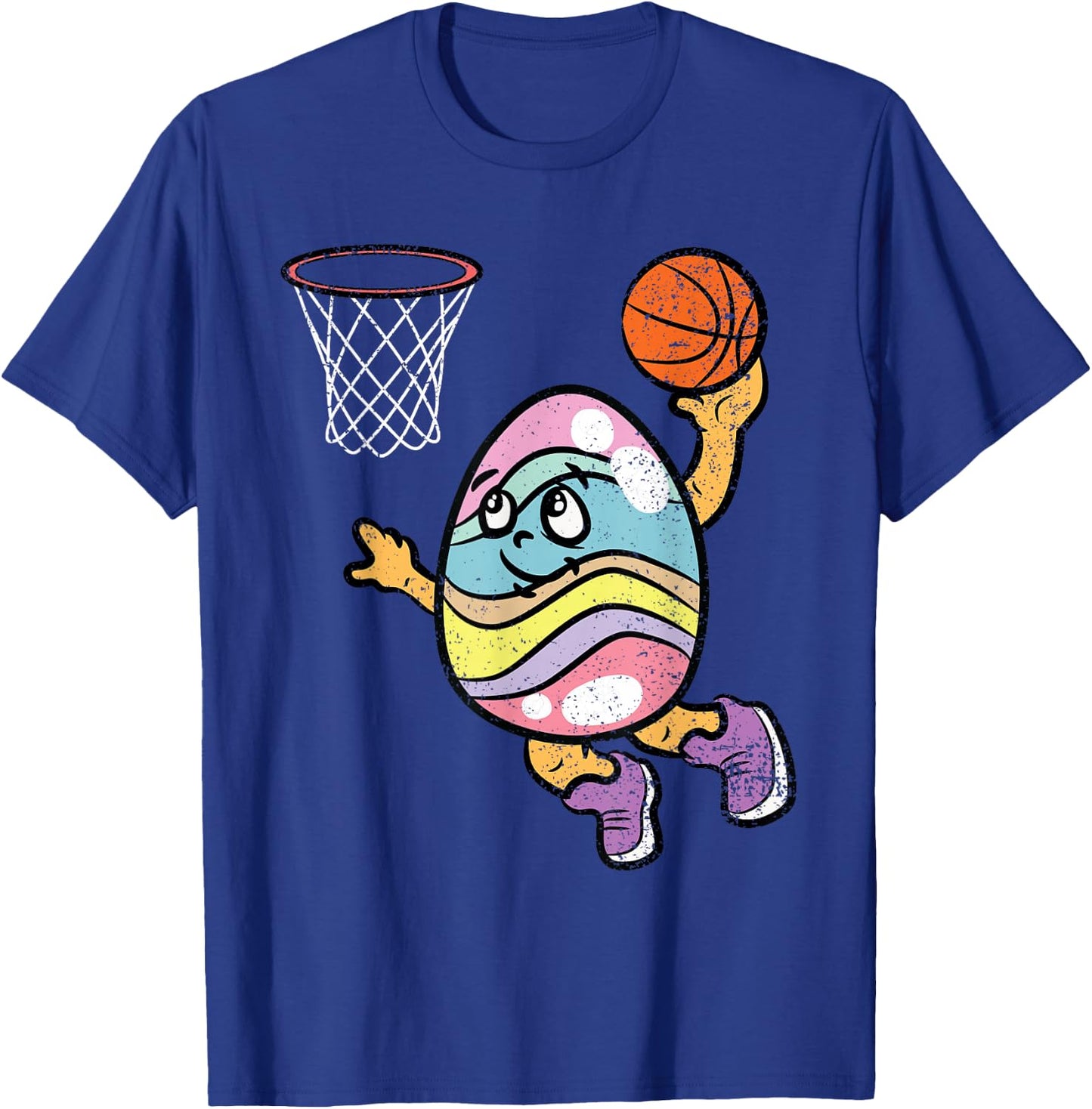 Easter Egg Basketball Player Funny Spring Sport Men Boys T-Shirt - T-Shirt | Royal