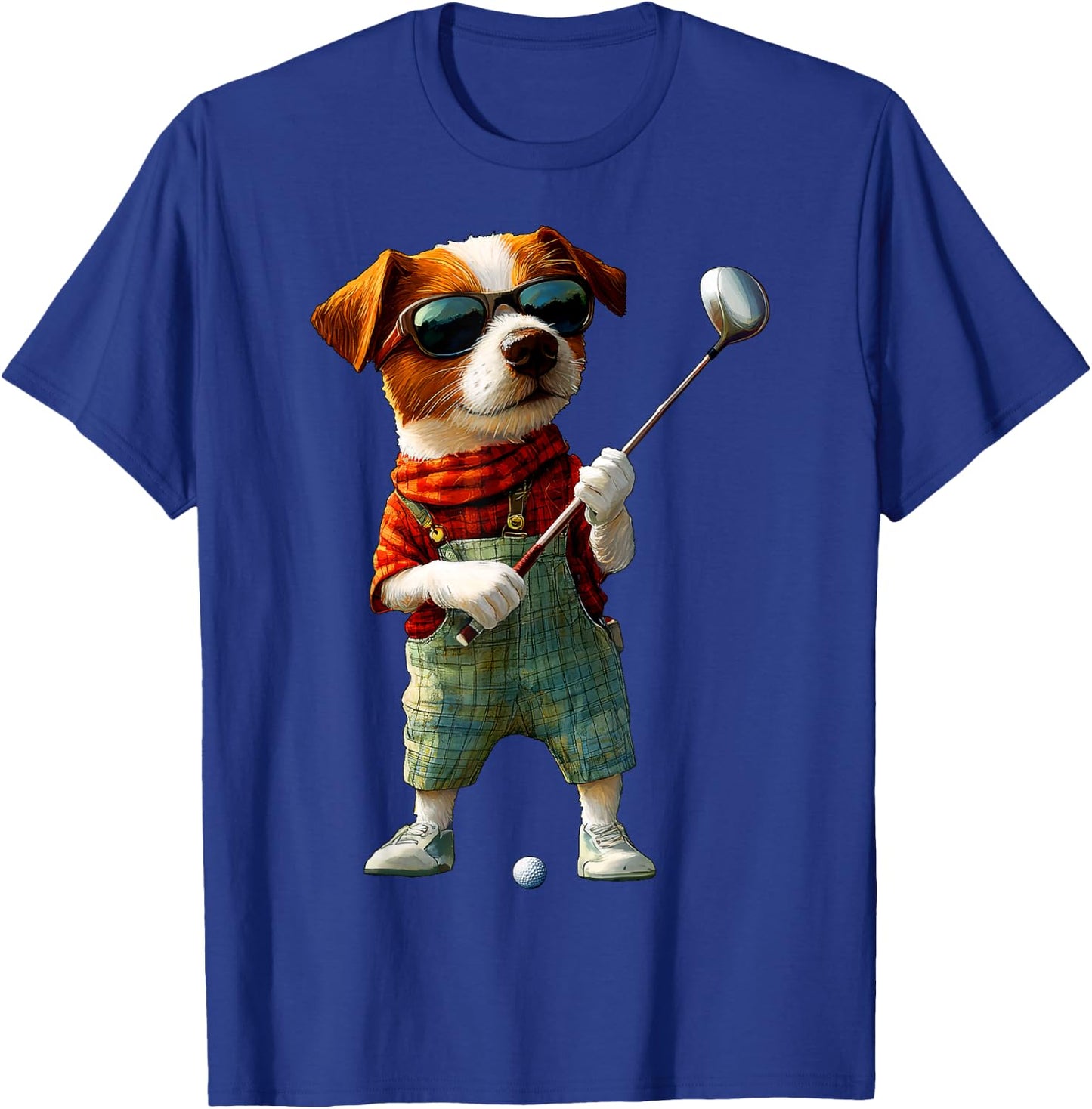 Jack Russells Golf Jack Russell T-Shirt - T-Shirt | Royal