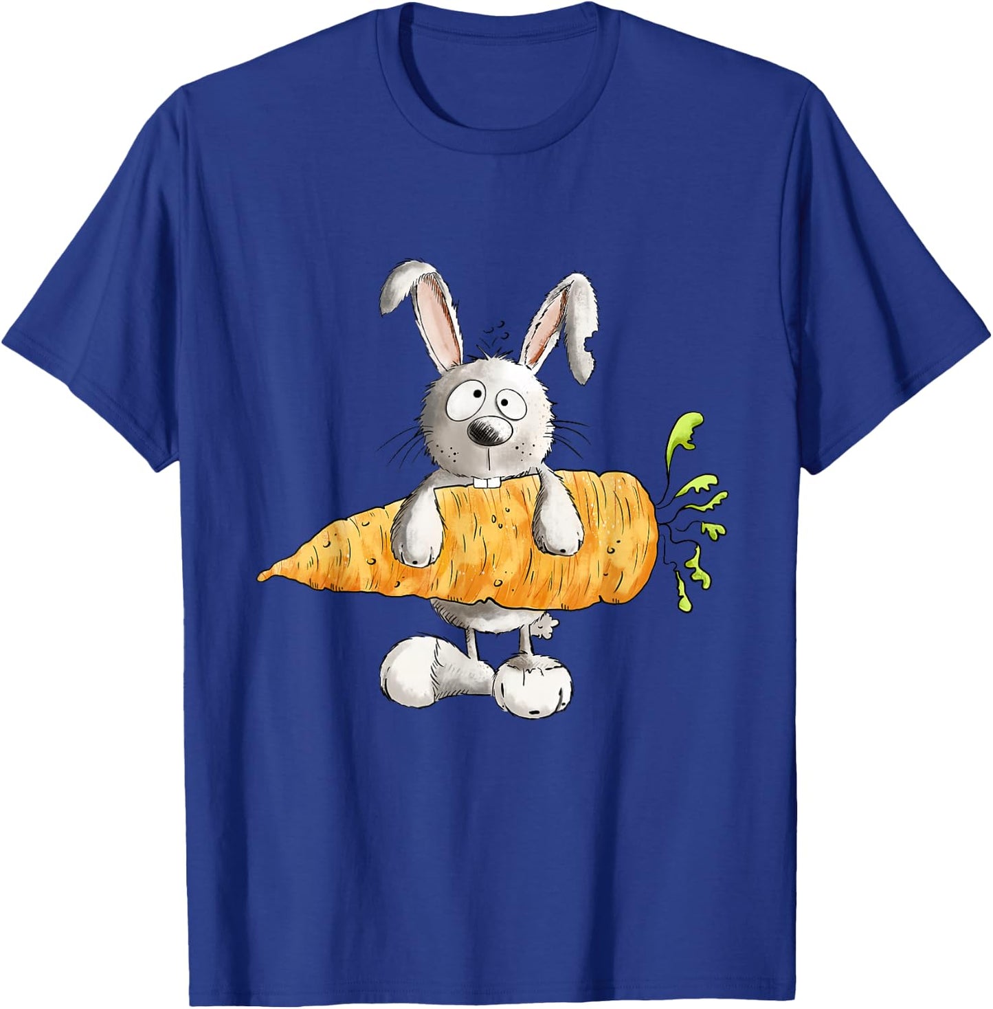 Rabbit Mit Carrot I Rabbit Motif Fun Bunny , black T-Shirt - T-Shirt | Royal