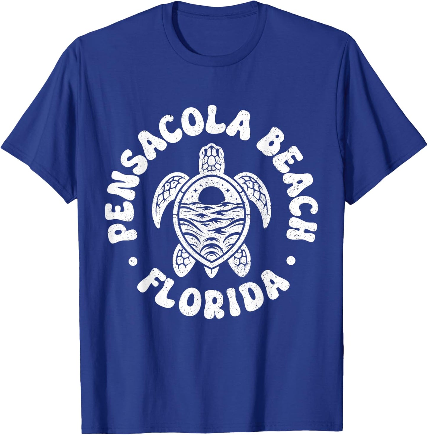 Pensacola Beach Florida Surf Sea Turtle Pride Beach Surfer T-Shirt - T-Shirt | Royal