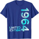 60th Birthday Limited Edition Vintage 1964 Man Woman , black T-Shirt - T-Shirt | Royal
