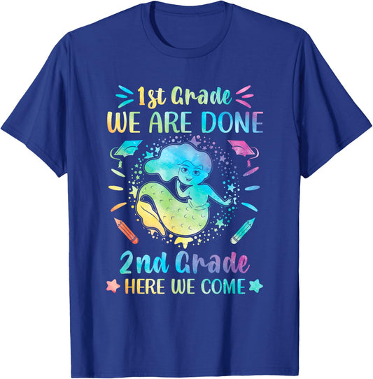 First grade graduation shirt 1st grade mermaid tie dye T-Shirt - T-Shirt | Royal