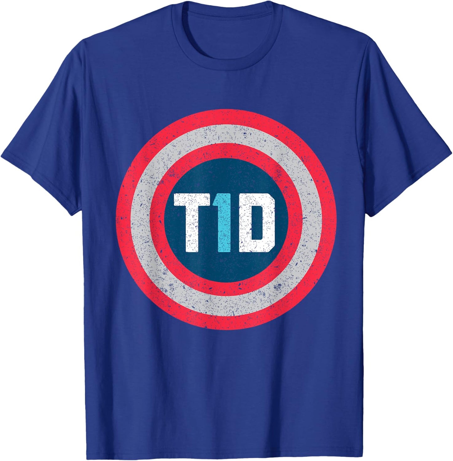 T1D Diabetic Type 1 Diabetes Awareness Men Women Kid T-Shirt - T-Shirt | Royal
