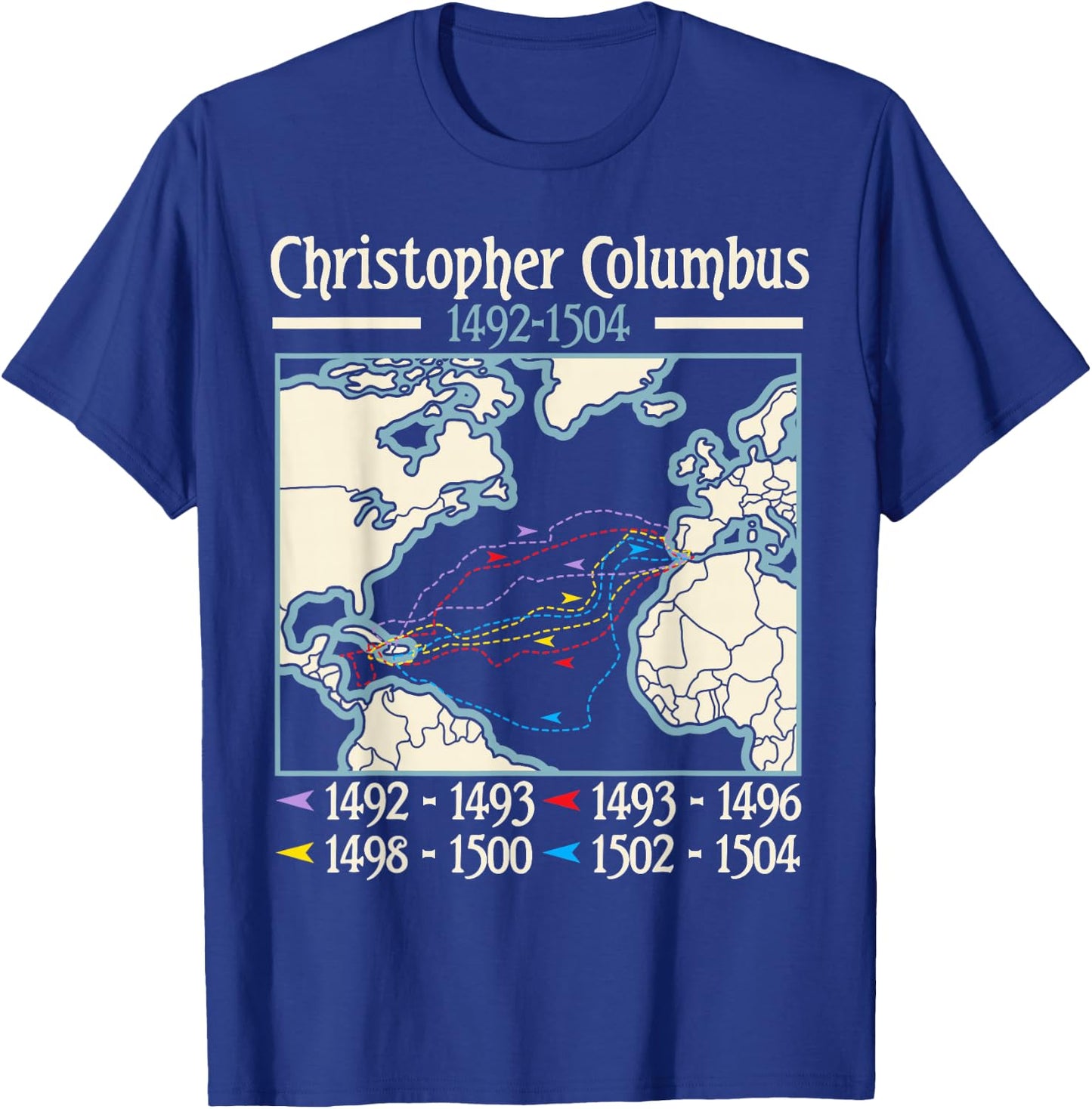 Christopher Columbus Day Italian American T-Shirt - T-Shirt | Royal