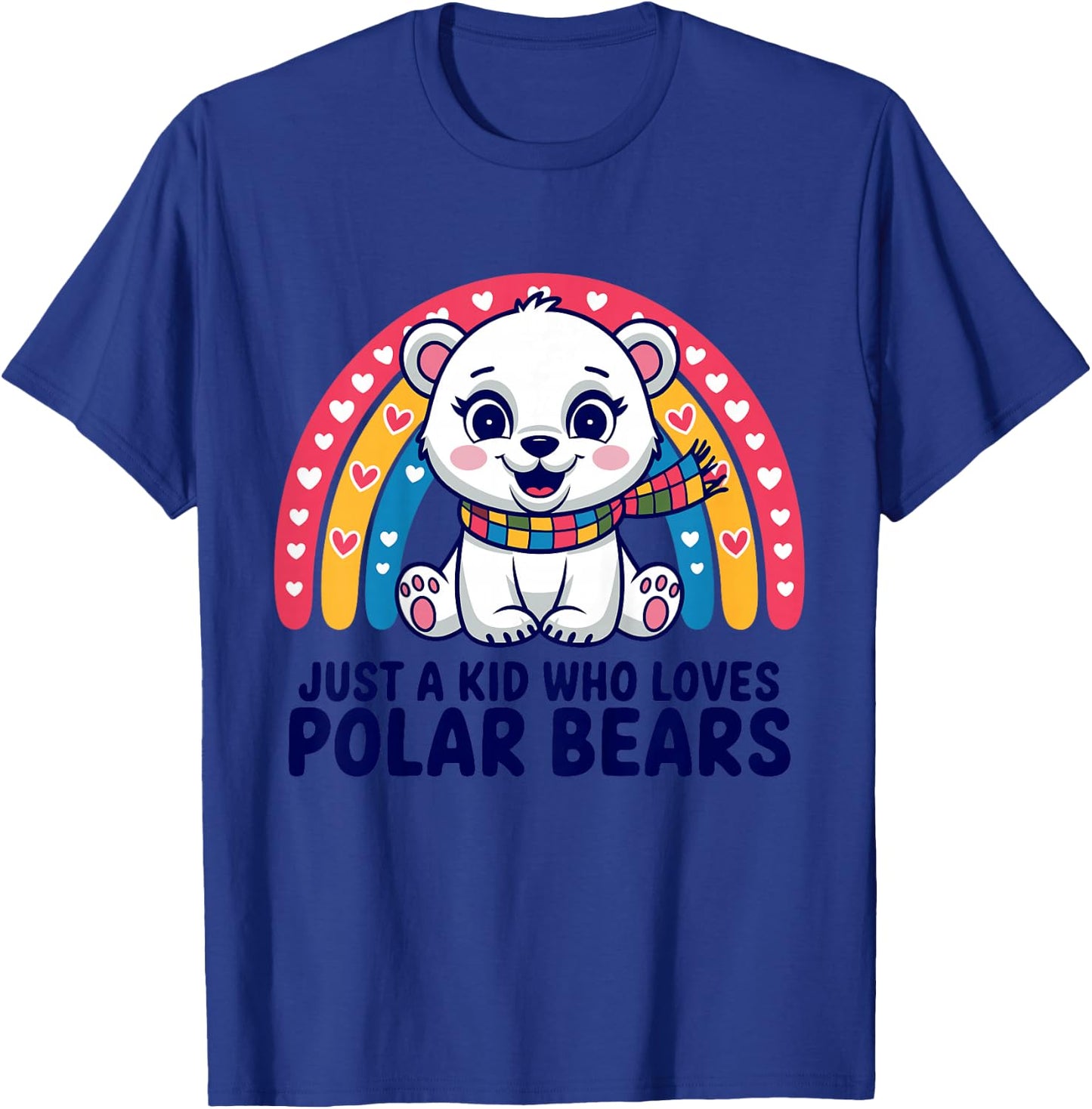 Kids Children Polar Bear Kids T-Shirt - T-Shirt | Royal