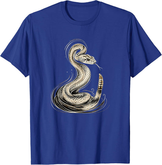 Artistic Rattlesnake Snake Men Women Kids T-Shirt - T-Shirt | Royal