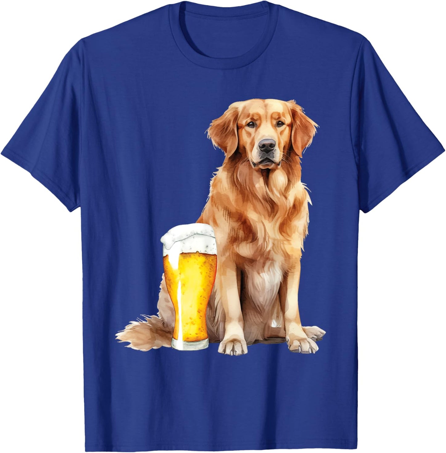 Golden Retriever And Beer - Dog Owner Canine Pet Lover Women T-Shirt - T-Shirt | Royal