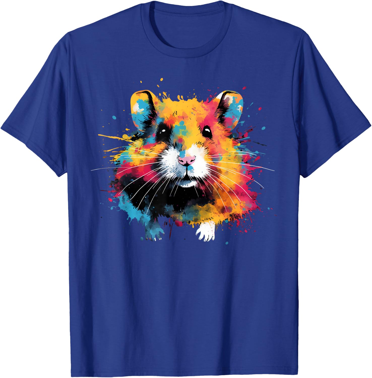 Cool Hamster on Colourful Painted Hamster , black T-Shirt - T-Shirt | Royal