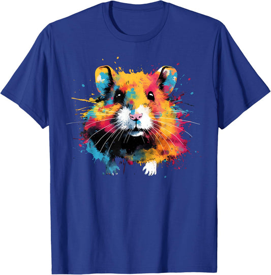 Cool Hamster on Colourful Painted Hamster , black T-Shirt - T-Shirt | Royal