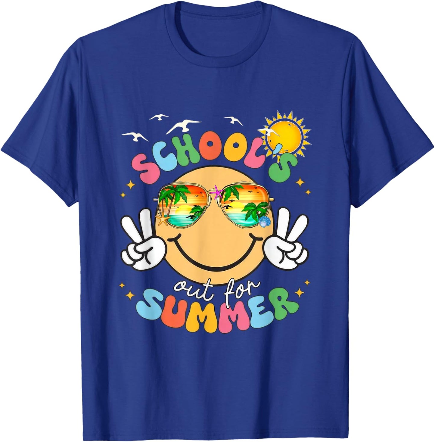 Funny School's Out for Summer Teachers Last Day of School T-Shirt - T-Shirt | Royal