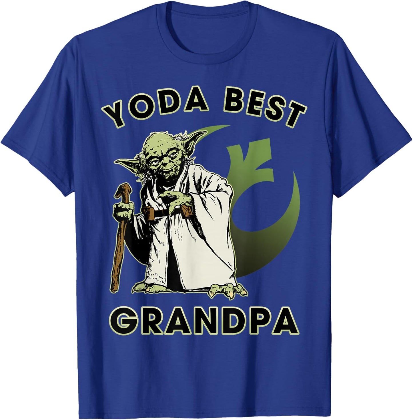 Star Wars Yoda Best Grandpa Rebel Logo T-Shirt - T-Shirt | Royal