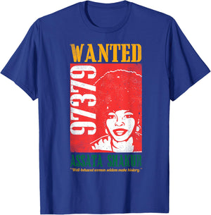 Wanted Assata Inspirational Black History Month Gift T-Shirt - T-Shirt | Royal