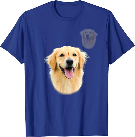 Golden Retriever School Photo, Funny Golden Retriever T-Shirt - T-Shirt | Royal